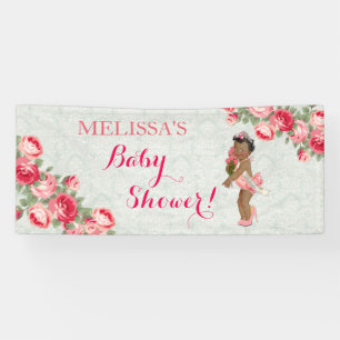 Ethnische Baby Mädchen Rosen Tiara Mint & Pink Banner