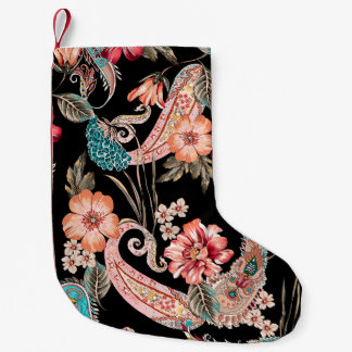Ethnische Blume und Blätter mit Paisley Vintage Kleiner Weihnachtsstrumpf