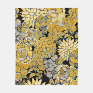 Ethnische Blumen: Kreative Paisley-Textur. Fleecedecke