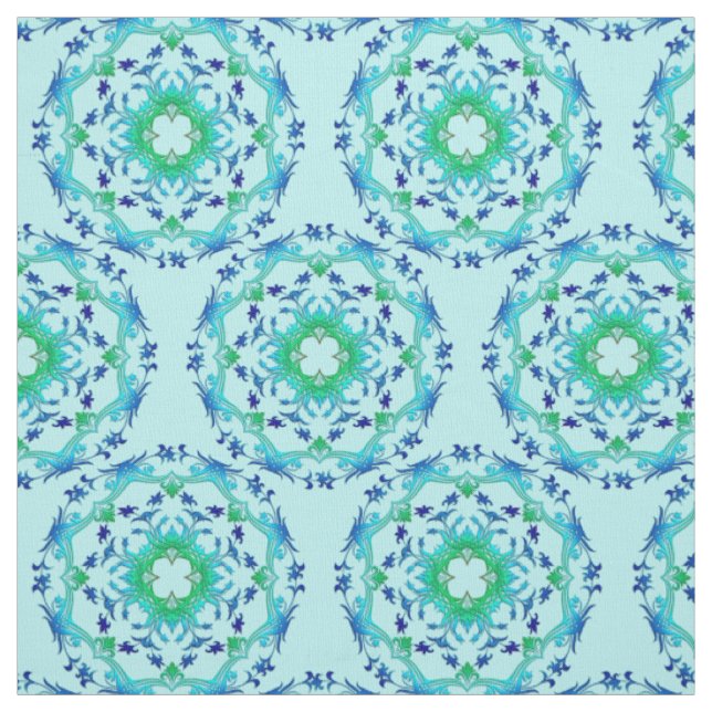 Ethnische Blumenkreis-Mandala /pattern. Stoff (Muster)