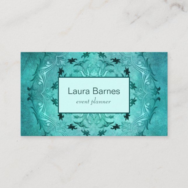 Ethnische Blumenmandala. Visitenkarte (Vorderseite)