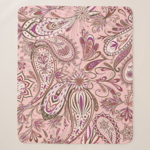 Ethnische Blumenmuster: Orientalisches Paisley-Des Sherpadecke