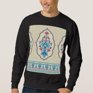 Ethnische Blumenstoff: Nahtlose Eleganz Sweatshirt