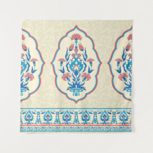 Ethnische Blumenstoffe: Nahtlose Eleganz Wandteppich