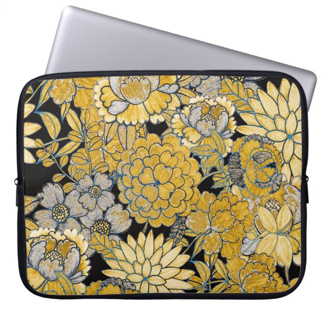 Ethnische Blüte: Creative Paisley Texture. Laptopschutzhülle (Vorderseite)
