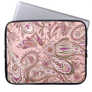 Ethnische Blüte: Orientales Paisley Design. Laptopschutzhülle