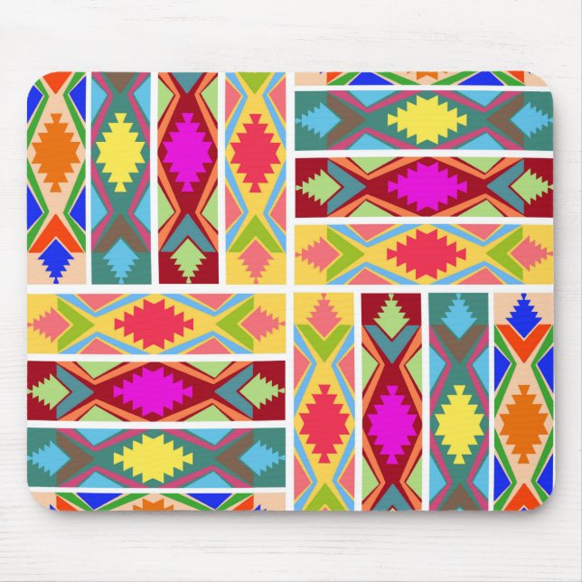 Ethnische Farben Mousepad (Vorne)