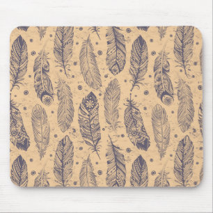 Ethnische Federmuster für die Kontur Mousepad
