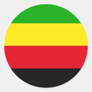 Ethnische Flagge der Bamileke-Nationalbewegung Runder Aufkleber