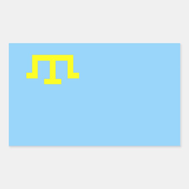 Ethnische Flagge der Krim Tataren Rechteckiger Aufkleber (Vorderseite)