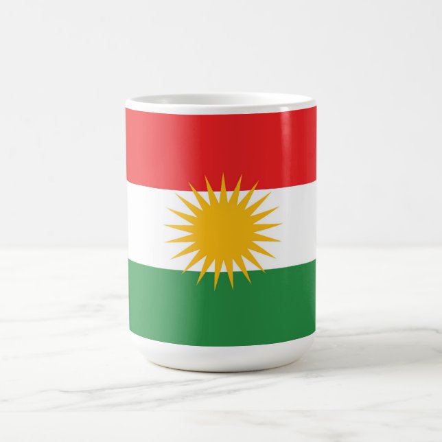 Ethnische Flagge Kurdistans Kaffeetasse (Mittel)