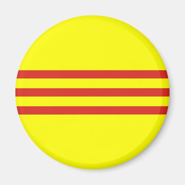 Ethnische Flagge Südvietnam Magnet (Vorne)