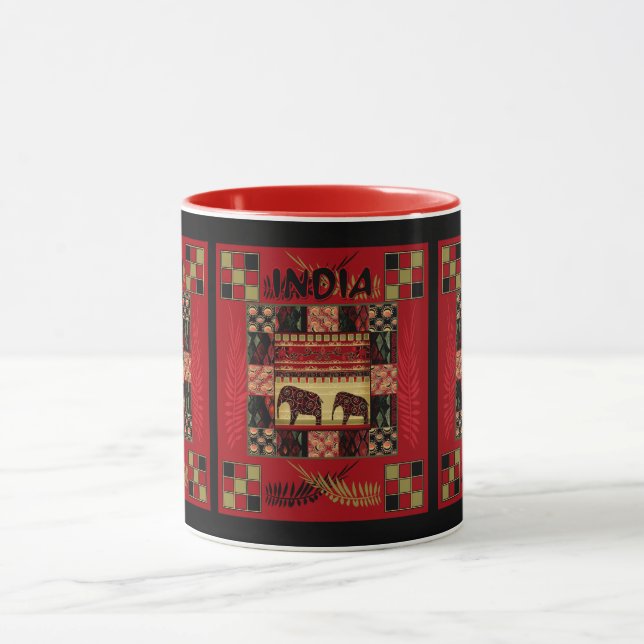 Ethnische Flickenteppiche in Indien Tasse (Zentrum)