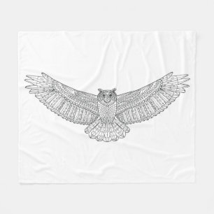 Ethnische gemusterte Adler-Eule Fleecedecke