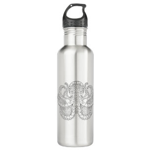 Ethnische gemusterte Krake Edelstahlflasche
