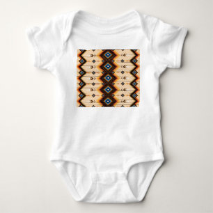 Ethnische Geometrie: abstraktes Musterdesign. Baby Strampler