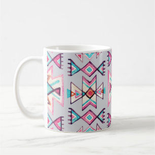 Ethnische geometrische, Aquarellmuster. Kaffeetasse