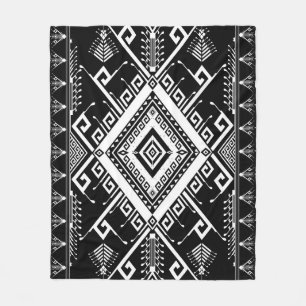 Ethnische geometrische indische Grenze, abstrakt. Fleecedecke