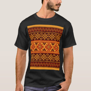Ethnische geometrische, traditionelle Volkskunstmu T-Shirt