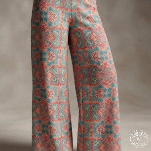 Ethnische indische Verzierte Boho Rot und Aquamari Stoff