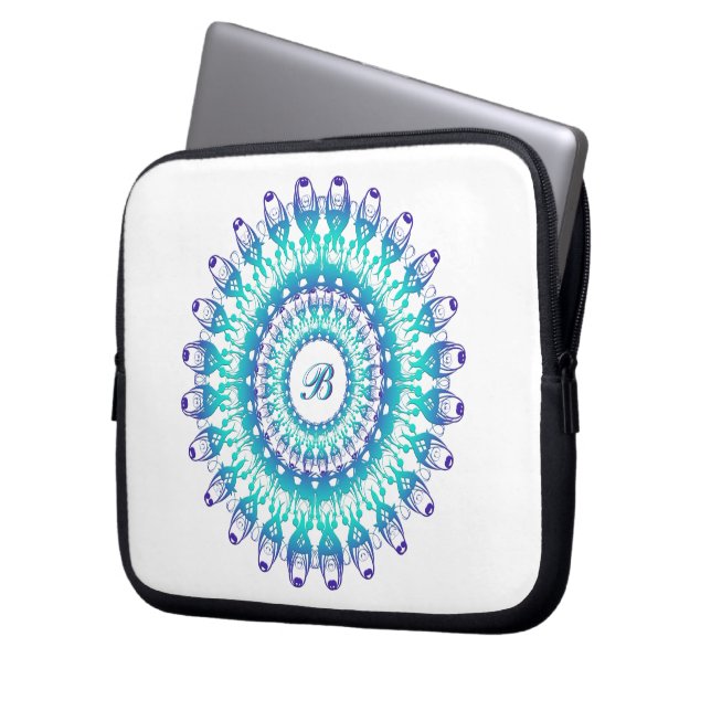 Ethnische Mandala. Laptopschutzhülle (Vorderseite Links)