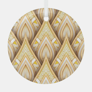 Ethnische Motive aus Gold: Luxuriös, nahtlos Ornament Aus Glas