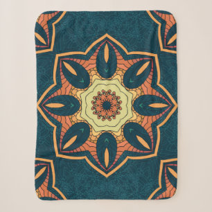 Ethnische nahtlose Muster mit Mandala. Darstellung Sherpadecke