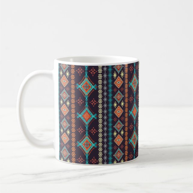 Ethnische nahtlose Struktur Kaffeetasse (Links)