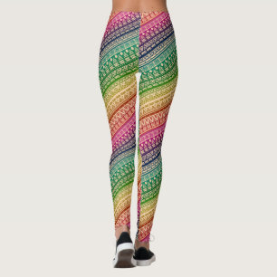 Ethnische Organisation, Regenbogenverzierung Leggings