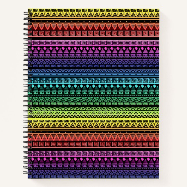 Ethnische Organisation, Regenbogenverzierung Notizbuch (Vorderseite)