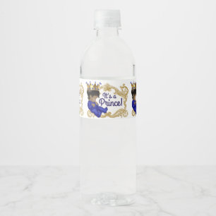 Ethnische Prinz-Baby-Shower-Wasserflaschen-Etikett