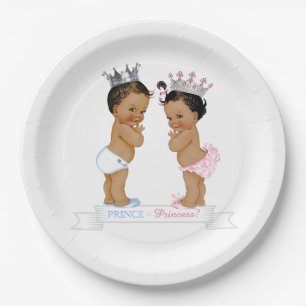 Ethnische Prinz Prinzessin Babyparty Pappteller