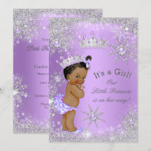 Ethnische Prinzessin Baby Shower Lavendel-Wunderla