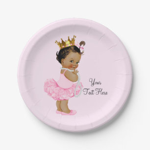 Ethnische Prinzessin Ballerina Tutu Perlen Babypar Pappteller