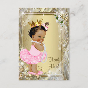 Ethnische Prinzessin Perlen Flat Babyshower Danke 