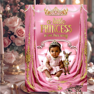 Ethnische Prinzessin Pink Baby Shower Baby Reh Einladung