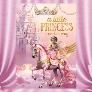 Ethnische Prinzessin Pink Baby Shower Einhorn Schl Einladung