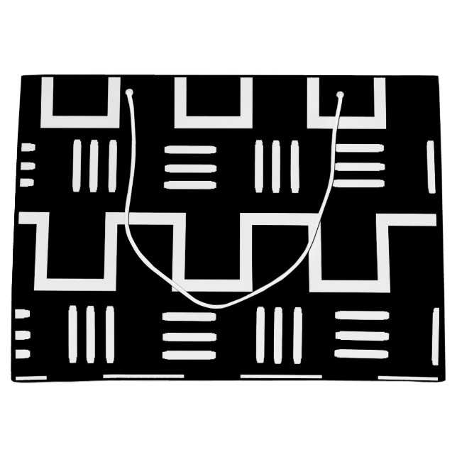Ethnische Schlamm-Stoffgeschenktasche Große Geschenktüte (Vorderseite)