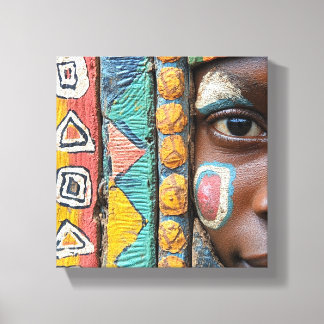 Ethnische Spannleinwand Shabè Leinwanddruck