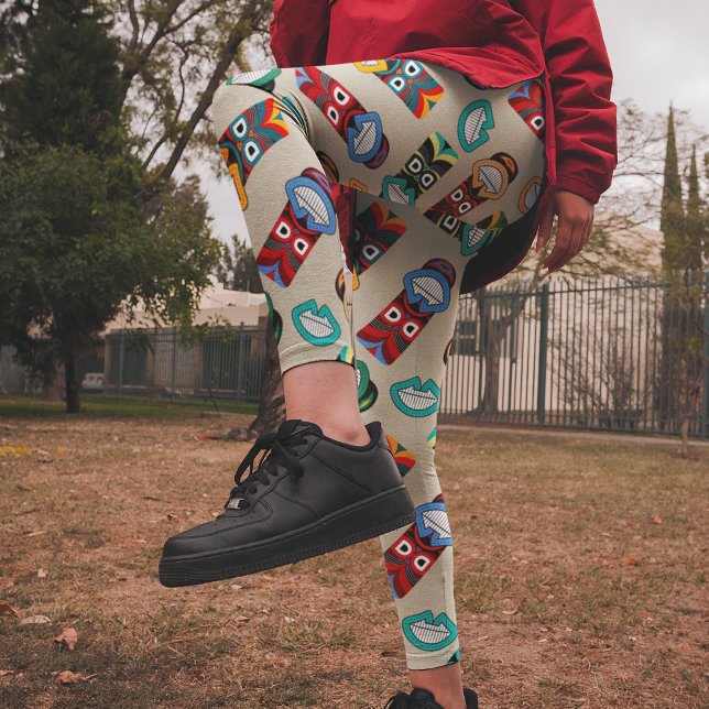 Ethnische Stammesmasken Leggings (Von Creator hochgeladen)