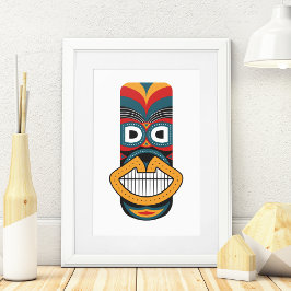 Ethnische Stammesmasken Leinwanddruck