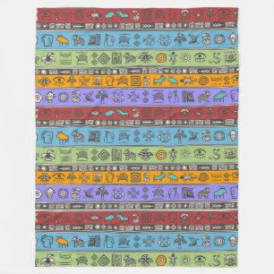 Ethnische Stammesmuster - asiatische Aztec-Arrikan Fleecedecke