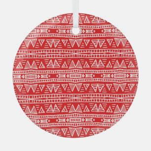 Ethnische Stammmotive Strippenmuster Ornament Aus Glas