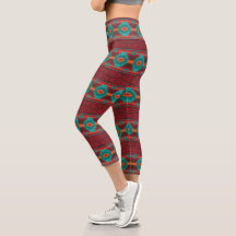 Ethnische südwestliche Muster capri-Leggings