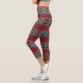 Ethnische südwestliche Muster capri-Leggings Capri Leggings