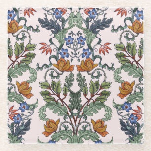 Ethnische Tradition: dekorative Vintage Blüte Glasuntersetzer