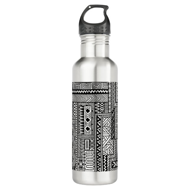 Ethnische Verzierung Edelstahlflasche (Vorderseite)