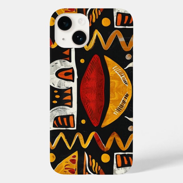 Ethnischer afrikanischer iPhone Case für 14 iPhone (Rückseite)
