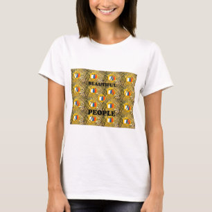 Ethnischer afrikanischer Kunstdruck: Schöne Mensch T-Shirt