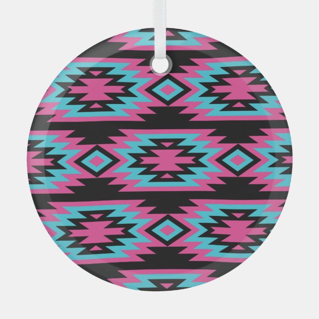 Ethnischer Amerikanische Ureinwohner: Aztekische M Ornament Aus Glas (Vorderseite)